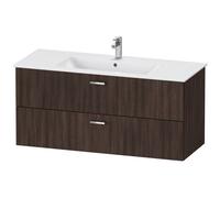 Duravit XBase meuble sous-lavabo mural L:120 cm avec 2 tiroirs, XB612305353, Couleur: Décor marron foncé