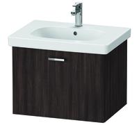 Duravit XBase meuble sous-lavabo mural L:60 cm avec 1 tiroir, XB607005353, Couleur: Décor marron foncé