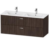 Duravit XBase meuble sous-lavabo suspendu L:127,50 cm avec 2 tiroirs, XB613005353, Couleur: Décor marron foncé
