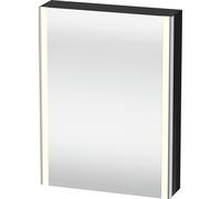 Duravit XSquare armoire de toilette avec éclairage LED, 1 porte, charnières à droite, 600x800x155mm, XS7111R40400000, Couleur: Laque noire brillante