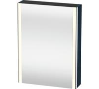 Duravit XSquare armoire de toilette avec éclairage LED, 1 porte, charnières à droite, 600x800x155mm, XS7111R98980000, Couleur: Laque mat soyeuse bleu nuit