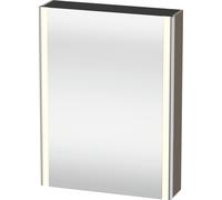 Duravit XSquare armoire de toilette avec éclairage LED, 1 porte, charnières à droite, 600x800x155mm, XS7111R90900000, Couleur: Flanelle Vernis gris satiné mat soyeux