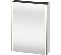 Duravit XSquare armoire de toilette avec éclairage LED, 1 porte, charnières à gauche, 600x800x155mm, XS7111L16160000, Couleur: Décor chêne noir