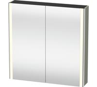 Duravit XSquare armoire de toilette avec éclairage LED, 800x800x155mm, XS7112092920000, Couleur: Gris pierre Vernis satiné mat Soie
