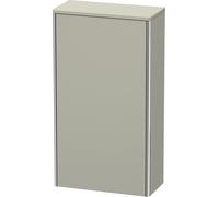 Duravit XSquare armoire demi-hauteur 50,0x23,6 cm, 1 porte, suspendue à gauche, 2 étagères en verre, XS1303L6060, Couleur: Laque mate taupe soie