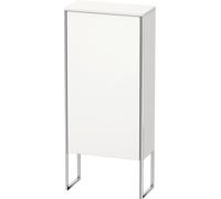 Duravit XSquare armoire demi-hauteur 50,0x23,6 cm, 1 porte, suspendue à gauche, 2 étagères en verre, XS1304L3636, Couleur: Laque mate en soie blanche