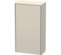Duravit XSquare armoire demi-hauteur 50,0x23,6 cm, 1 porte, suspendue à gauche, 2 étagères en verre, XS1303L9191, Couleur: Taupe mat