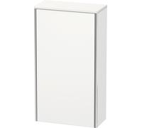 Duravit XSquare armoire demi-hauteur 50,0x23,6 cm, 1 porte, suspendue à gauche, 2 étagères en verre, XS1303L3636, Couleur: Laque mate en soie blanche