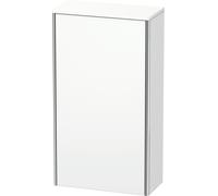Duravit XSquare armoire demi-hauteur 50,0x23,6 cm, 1 porte, suspendue à gauche, 2 étagères en verre, XS1303L1818, Couleur: Décor blanc mat