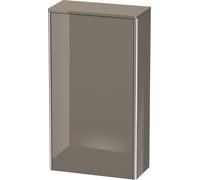 Duravit XSquare armoire demi-hauteur 50,0x23,6 cm, 1 porte, suspendue à gauche, 2 étagères en verre, XS1303L8989, Couleur: Laque haute brillance Gris Flanelle