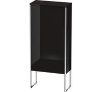 Duravit XSquare armoire demi-hauteur 50,0x23,6 cm, 1 porte, suspendue à gauche, 2 étagères en verre, XS1304L4040, Couleur: Laque noire brillante
