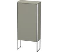 Duravit XSquare armoire demi-hauteur 50,0x23,6 cm, 1 porte, suspendue à gauche, 2 étagères en verre, XS1304L9292, Couleur: Gris pierre Vernis satiné mat Soie