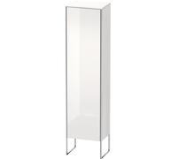 Duravit XSquare armoire haute verticale 50,0x35,6 cm, 1 porte, accrochée à gauche, 4 étagères en verre, XS1314L2222, Couleur: Décor blanc brillant