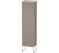 Duravit XSquare armoire haute verticale 50,0x35,6 cm, 1 porte, accrochée à gauche, 4 étagères en verre, XS1314L4343, Couleur: Décor basalte mat
