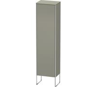 Duravit XSquare armoire haute verticale 50,0x35,6 cm, 1 porte, charnière de la porte droite, 4 étagères en verre, XS1314R9292, Couleur: Gris pierre Vernis satiné mat Soie