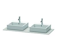 Console Duravit XSquare 063G, 1400x 550 mm, 2 découpes, Couleur (avant/corps): Laque mate en soie Nordic White - XS063GB3939