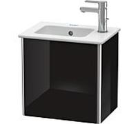 Duravit XSquare Duravit lavabo XS4170L4040 58,4x49,1x39cm, porte à gauche, noir brillant