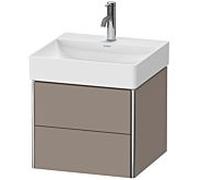 Duravit XSquare Meuble sous lavabo XS416004343 48,4x39,7x46cm, 2 tiroirs, mat en basalte