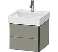 Duravit Meuble sous-vasque XSquare XS416009292 – 2 tiroirs, 48,4x39,7x46 cm, Gris pierre satiné mat