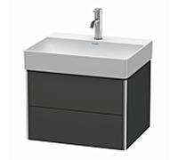 Duravit Meuble sous Duravit XSquare XS416104949 58,4x39,7x46cm, 2 tiroirs, graphite mat