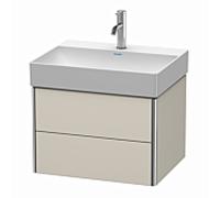 Duravit Meuble sous Duravit XSquare XS416109191 58,4x39,7x46cm, 2 tiroirs, taupe