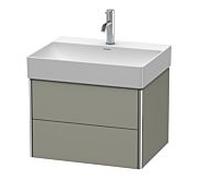 Duravit Meuble sous-vasque XSquare XS416109292 58,4x39,7x46cm 2 tiroirs Gris pierre soie mat
