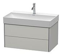 Duravit Meuble sous-lavabo suspendu XSquare XS416200707 78,4x46 cm 2 tiroirs Gris béton mat