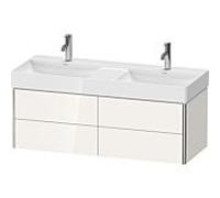 Duravit Meuble sous lavabo XSquare XS416408585 118,4x39,7x46 cm, 4 tiroirs, blanc très brillant