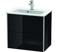 Meuble Pour Lavabo Encastrable Duravit XSquare pour ME by Starck 234263 Noir brillant 560x610x388mm