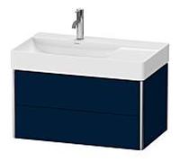 Duravit XSquare Meuble sous lavabo XS416809898 78,4x39,7x46cm, 2 tiroirs, Nachtblau seidenmatt