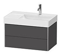 Duravit XSquare Duravit XS416904949 78,4x39,7x46cm, 2 tiroirs, Graphit matt