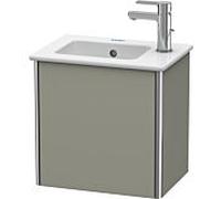 Duravit XSquare Duravit lavabo XS4170L9292 58,4x49,1x39cm, porte à gauche, gris pierre satiné mat