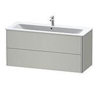 Duravit XSquare Vanity unit Ã suspension murale 121,0 x 47,8 cm, 2 tiroirs, pour lavabo ME by Starck 233612, Couleur (avant/corps): Gris bÃ©ton Gris mat - XS417400707