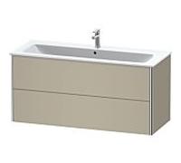 Duravit XSquare Meuble sous-lavabo suspendu, 2 tiroirs, 1210x560x478mm, XS417406060, Couleur: Laque mate taupe soie