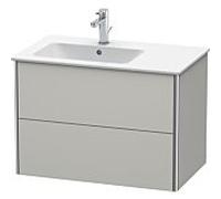 Duravit XSquare Duravit XS417600707 81x56x47.8cm, 2 tiroirs, vasque à gauche, gris béton mat