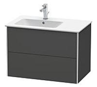 Duravit XSquare Duravit XS417604949 81x56x47.8cm, 2 tiroirs, vasque à gauche, Graphit mat