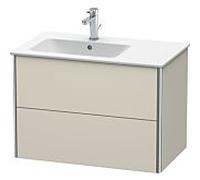Duravit XSquare Duravit XS417609191 81x56x47.8cm, 2 tiroirs, lavabo à gauche, Taupe