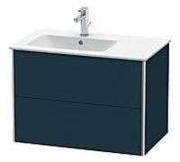 Duravit XSquare Duravit XS417609898 81x56x47.8cm, 2 tiroirs, lavabo à gauche, soie bleu nuit mat