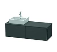 Duravit XSquare Duravit XS4903L4949 140x40x54.8cm, 2 coulissants, gauche, Graphit mat