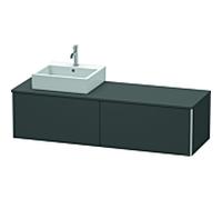 Duravit XSquare Duravit XS4904L4949 160x40x54.8cm, 2 coulissants, gauche, Graphit mat