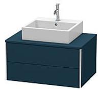 Duravit XSquare Meuble sous lavabo XS491009898 80x40x54,8cm, 2 tiroirs, Nachtblau seidenmatt