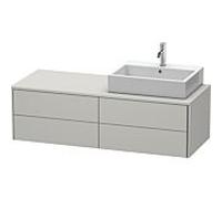 Duravit XSquare Duravit XS4913R0707 140x40x54.8cm, 4 tiroirs, droit, gris béton mat