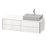 Duravit XSquare XS4913R2222 140x40x54,8cm, 4 tiroirs, droit, blanc brillant