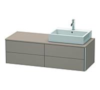 Duravit XSquare Duravit XS4913R4343 140x40x54.8cm, 4 tiroirs, droit, basalte mat