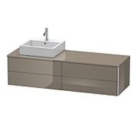 Duravit Meuble sous lavabo XSquare XS4914L8989 160×40×54,8cm 4 tiroirs gauche Flannel Grey