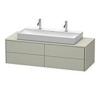 Duravit XSquare Meuble sous lavabo XS4915M6060 140x40x54,8cm, 4 tiroirs, satin taupe