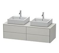 Duravit XSquare Duravit XS4916B0707 140x40x54.8cm, 4 tiroirs, des deux côtés, gris béton mat