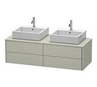 Duravit XSquare Duravit XS4916B6060 140x40x54.8cm, 4 tiroirs, des deux côtés, Taupe soie mat