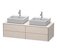 Duravit XSquare Duravit XS4916B9191 140x40x54.8cm, 4 tiroirs, des deux côtés, Taupe