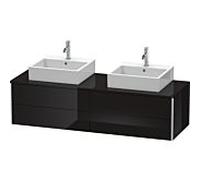 Duravit XSquare Duravit XS4917B4040 160x40x54.8cm, 4 tiroirs, des deux côtés, noir brillant